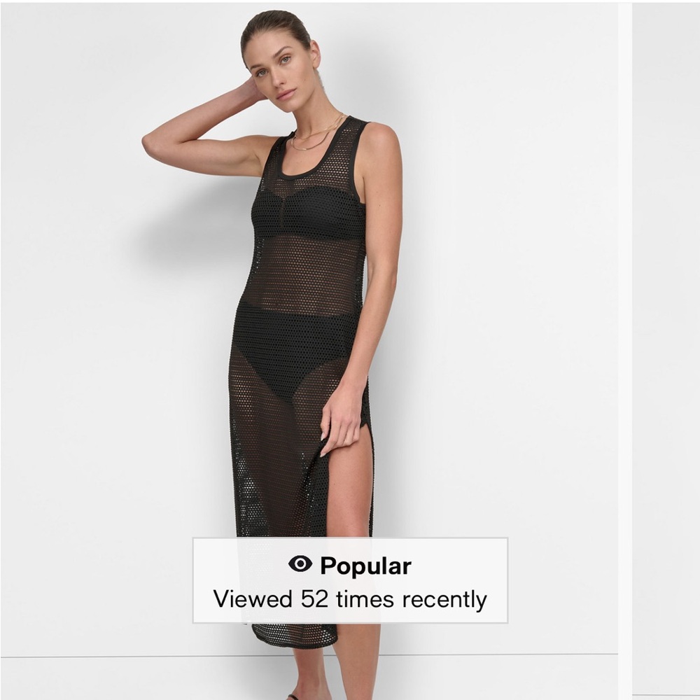 Black Mesh Swim Cover-Up